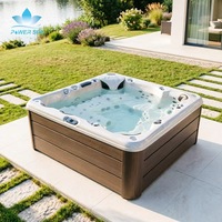 Spa de luxe extérieur pour 2 personnes avec système Balboa, bain à remous en acrylique à économie d'énergie pour jardin, villa, hôtel