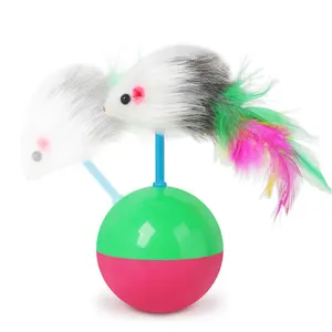 Sınıf silikon top tüy fare çan topu kedi egzersiz komik çiğnemek oyuncaklar