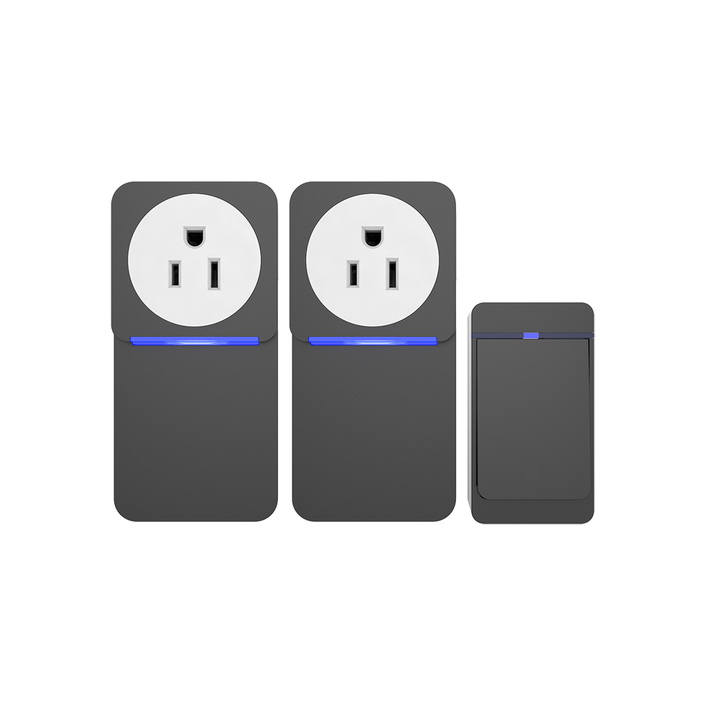 Custom EU AU UK US Plug Smart Door Bell No Battery Wireless Doorbell 2 Receivers With Socket