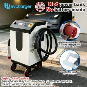 เครื่องชาร์จไฟฟ้าแบบพกพา 80kW 480V AC input DC ชาร์จเร็วสำหรับรถยนต์ไฟฟ้า ระดับการป้องกัน IP54 - Product Image 2
