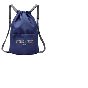 Unisex Sports Trainer Backpack Waterproof Gym Drawstring <b>Bag</b> with Zipper Polyester Lining for Yoga Travel Beach Fashion Style - Product Image 2