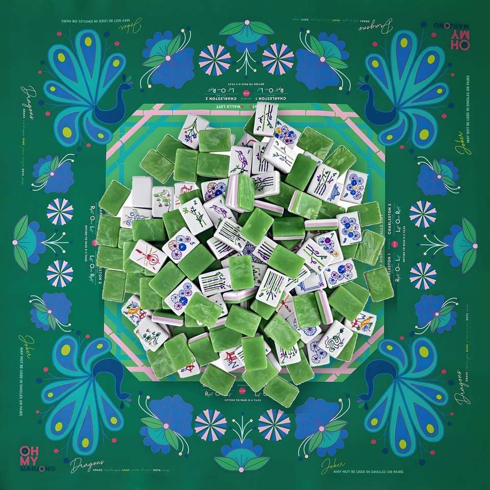 Lexan Graphics Design Heavy Duty Acrylic Mahjongg Set Mahjong Game Tiles Set Holiday Theme ...