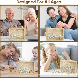Caja de Ahorros de Madera Maciza Rectangular con Pantalla Acrílica para Contar Dinero, Almacenamiento de Monedas para Niños - Product Image 5