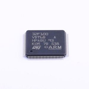 Nuevo y Original MCU de 32 bits STM32F ARM Cortex M3 RISC, 384KB Flash, 2.5V/3.3V, 100 pines, LQFP en bandeja - Bandejas STM32F100VDT6B - Product Image 1