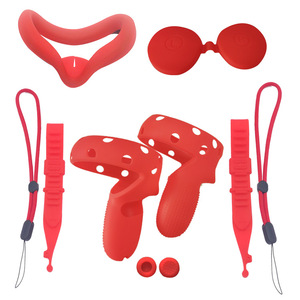 VR accessoires fabricant Silicone peau visage couverture contrôleur poignée dragonne lentille couverture <span class=keywords><strong>pour</strong></span> <span class=keywords><strong>OCULUS</strong></span> <span class=keywords><strong>QUEST</strong></span> <span class=keywords><strong>2</strong></span> Kit de protection de la peau - Product Image 4