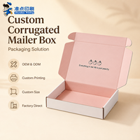 Boîte d'expédition en carton ondulé personnalisée de luxe avec doublure blanche imprimée, directement de l'usine, pour l'emballage de marques de vêtements