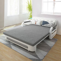Sofá cama plegable de futón, convertible, 3 asientos, tela de espuma, extraíble