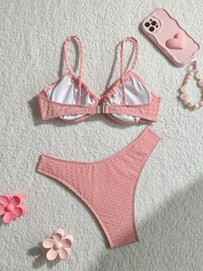 Luxury One Piece Thong Swimsuit Sexy <strong>Crotchless</strong> <strong>Bikini</strong> Colorful Swimwear Beachwear for Women Female <strong>Ladies</strong> - Product Image 3