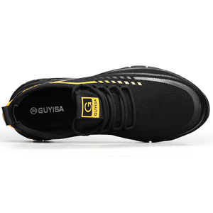Chaussures de sécurité pour hommes GUYISA, quatre saisons, antidérapantes et résistantes aux perforations, embout en acier pour un confort et une protection des pieds - Product Image 2