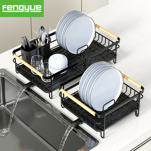 Nhà bếp phụ kiện trên truy cập thép món ăn tấm Bát Tủ rửa khô cống giá lưu trữ Organizer với khay - Product Image 1