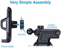 Support universel pour téléphone portable, support flexible à 360 degrés, support universel pour smartphone, tableau de bord, voiture, camion, support de téléphone portable pour voiture