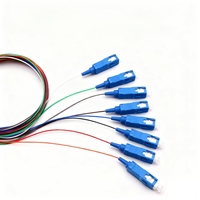 FTTH Mini Tube Fiber PLC Splitter con 1 X8 Way SC/UPC Connector Cables de comunicación Producto