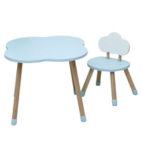 Ensemble de chaises de table d'étude en bois populaire pour enfants MDF contreplaqué de bouleau avec dessin animé Animal Design école chambre maternelle utilisation