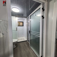 Maison conteneur préfabriquée de luxe moderne en acier de 20/30/40 pieds, extensible avec salle de bain et cuisine, idéale pour les villas