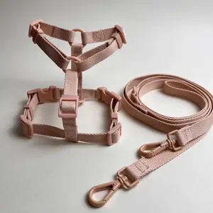 Conjunto de Coleira e Guia para Cães Personalizado e Ecológico com Faixas Reflexivas em Poliéster Macio - Product Image 1