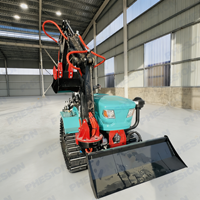 Cultivador de Cadena de 35 HP, Duradero, Multifuncional, con Rotocultivador, Tractor Doméstico para Terrenos Secos y Arroceras