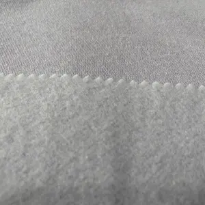 Custom Design 80%Cotton 20%Polyester Blend Knitting CVC Brushed Fleece 500 Gsm French Terry Cloth Fabric For Women Hoodie