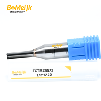 BoMeiJK TCT 3 Flute Straight Cutter Carbide Router Bit untuk MDF, Kayu Keras, Particleboard, Pengerjaan Kayu - OEM/ODM Dapat Disesuaikan