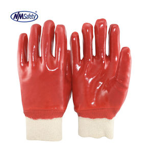 NMsafety PVC-olie gedoopte gebreide waterdichte thermische handschoenen, visserijhandschoenen van interlock katoen, bulk - Product Image 2