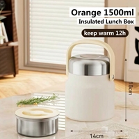 Boîte à lunch isotherme grande capacité en acier inoxydable 304 avec poignée