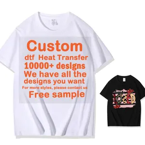 großhandel kundendefinierter transfer-aufkleber wärmeübertragung designs druckfertiger vinyl siebdruck dtf transfer für t-shirt dtf-druck