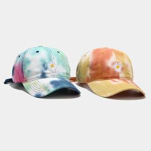 Berretto da Baseball Tie-dye personalizzato in cotone Vintage semplice da uomo sportivo estivo all'aperto con Logo ricamato - Product Image 6