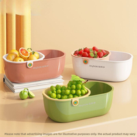 Boîte de rangement de bureau double couche en plastique PP JOYBOS pour collations, graines de melon, noix - Solution de rangement polyvalente pour le salon