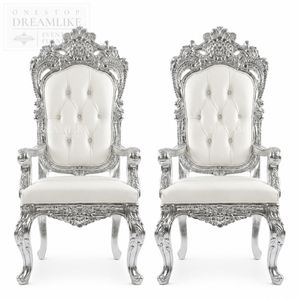 Elegante Sedia Trono <span class=keywords><strong>in</strong></span> <span class=keywords><strong>Legno</strong></span> con Finitura Dorata, Perfetta per Matrimoni di Lusso, Feste e Sale <span class=keywords><strong>da</strong></span> Banchetto - Product Image 1