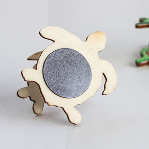 Imán de Madera con Forma de <span class=keywords><strong>Tortuga</strong></span> Marina de Tamaño Mediano, Adhesivo Ecológico con Resina Epoxi, Clip para Tarjetas de Presentación, Imán para Refrigerador - Product Image 3