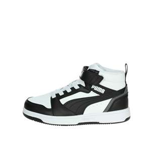 For Kids and <b>Boys</b> Lace-<b>Up</b> Cushioned Sneakers White Black High Top Casual Shoes - Product Image 1