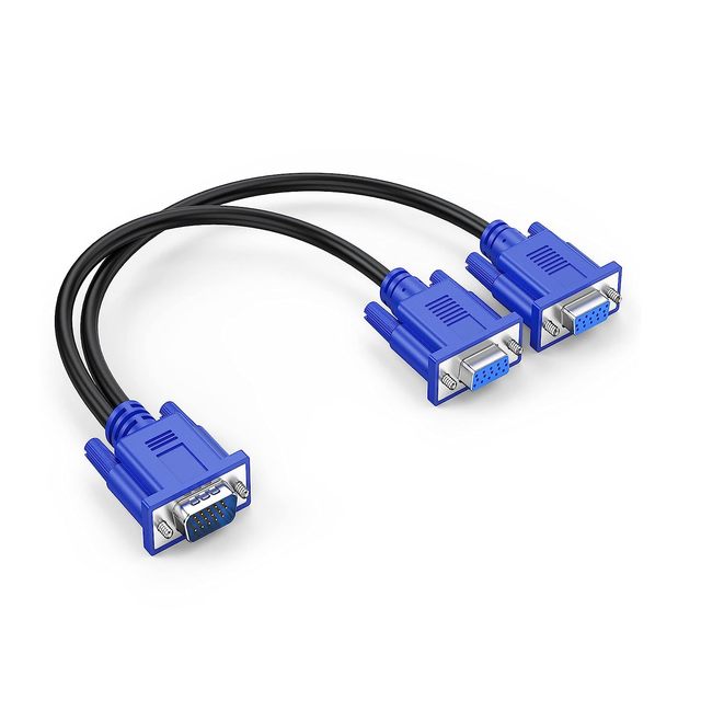 Durable PVC Jacket VGA Splitter One in Two Connection Cable for Computer Display Use | Wire Harness Manufacturers Custom Cable