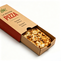 Caja de Pizza Larga Tipo Cajón al por Mayor, Contenedor Portátil Personalizado Impreso para Comida Rápida para Llevar por Porción Individual