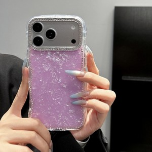 Coque de téléphone portable de luxe à motif coquillage scintillant et diamant pour iPhone 17 Air 16 15 14 Pro Max, coque souple en TPU avec coussin d'air ondulé - Product Image 6