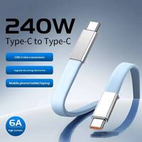 Cable USB C a USB C de 100W PD, 5A de Carga Rápida, Cable de Datos de Silicona y Aleación de Zinc para Laptop, Teléfono y Tablet