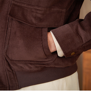 Chaqueta informal versátil de alta calidad y cálida de pana de algodón 100% para hombre de otoño e invierno para hombre - Product Image 5