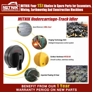 MITNIK Dozer bagian Undercarriage <span class=keywords><strong>Idler</strong></span> <span class=keywords><strong>D3C</strong></span> D4D <span class=keywords><strong>Idler</strong></span> Pulley D4H D5B 35MnB bahan kuning/hitam suku cadang mesin konstruksi - Product Image 3