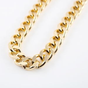 Rantai Pakaian Pria dan Wanita dari Paduan Kasar Berlapis Emas dari Cuban Shoe Chain - Product Image 1