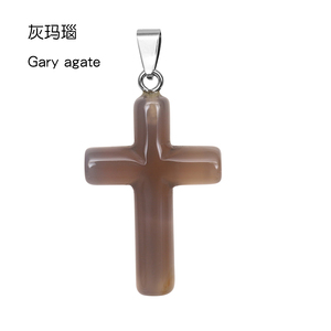 Vendita calda stile classico <span class=keywords><strong>pietra</strong></span> naturale <span class=keywords><strong>rosa</strong></span> quarzo <span class=keywords><strong>giada</strong></span> turchese ciondolo ciondolo in <span class=keywords><strong>pietra</strong></span> croce - Product Image 6