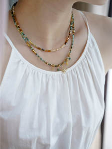 สร้อยข้อมือดีไซน์เนอร์ <span class=keywords><strong>JoJo</strong></span> Simang Star ประดับลูกปัดเล็กสไตล์โบฮีเมียนสีเทอร์ควอยซ์ ลูกปัดข้าวธรรมชาติ ประดับแบบเบเซล สร้อยข้อมือแบบพุทธศาสนา สำหรับวันครบรอบ ใช้ได้ทั้งชายและหญิง - Product Image 4