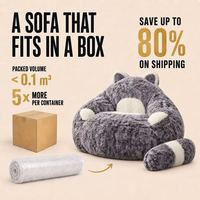 Fauteuil pouf géant Totoro en peluche, chaise confortable en forme d'animal, compressé sous vide, siège lounge pour enfants pour chambre d'enfant