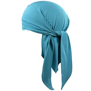 Personalizzare quattro vie tratto spazzolato per l'autunno inverno promozionale Du straccio colore brillante raso casco amichevole uomo cofano Durag