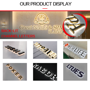 Letrero Retroiluminado Personalizado, Logotipo 3D Iluminado, Letras <span class=keywords><strong>de</strong></span> Canal, Letrero LED para Exteriores para Negocios, Tiendas, Oficinas, Hoteles, Letrero Metálico Retroiluminado - Product Image 5