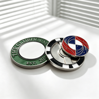 Cadeau promotionnel personnalisé, nouveau marqueur de balle de golf en métal simple et portable, artisanat en métal, vente en gros d'usine, accessoire pour club de golf