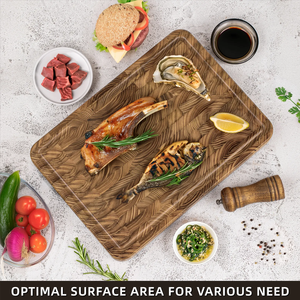 Planche à découper double face en bois de teck naturel grand format, à grain traversant, <span class=keywords><strong>pour</strong></span> viande et légumes, usage domestique et cuisine - Tendance produit 2026 - Product Image 2