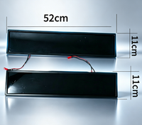 Cadre de plaque d'immatriculation éclairé par LED, support double plaque avec film LCD noir, accessoires extérieurs de voiture étanches Plug&Play