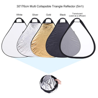 YEAH 30cm 60cm 80cm 5-en-1 Diffuseur Pliable Triangle Réflecteur avec Poignée pour Photographie Photo Studio Éclairage Extérieur