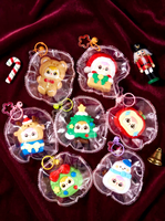 Vente en gros de jouets Squishy de Noël en boîte surprise, figurines anti-stress en silicone sous licence Samuel, breloques de sac mignonnes, cadeaux de fêtes