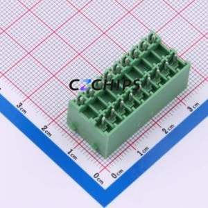 DB2EVHBG-3.5-2*9P-GN Plug-in Terminal Block Through hole,P=3.5mm Connector Board-to-Board / Socket Closed Snap Fixing 2x9P 3.5mm - Product Image 2