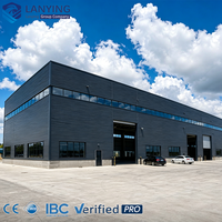 Bâtiment en structure d'acier Q355 certifié CE pour entrepôt métallique européen et atelier