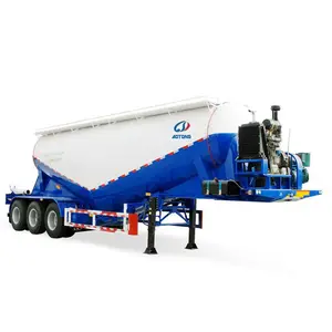 中国生产商散装水泥罐半卡车拖车石灰石粉运输车拖车